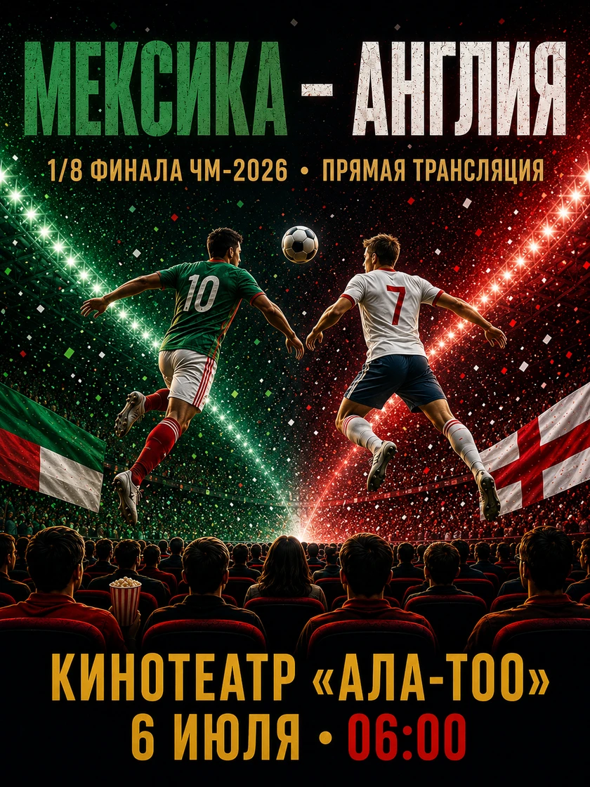 Чемпионат мира по футболу 2026. 1/8 финала: Мексика – Англия